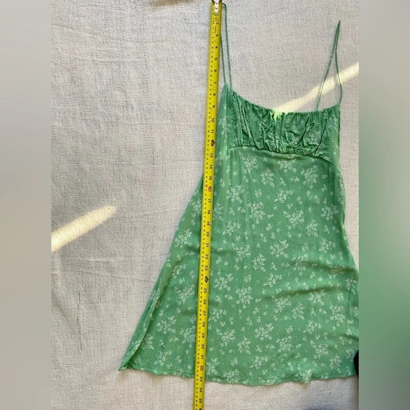 Auguste  The Label Floral Green and White Maeve Davis Mini Dress Size 4 - Picture 8 of 10